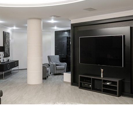 Игра контрастов в спальне и гостиной