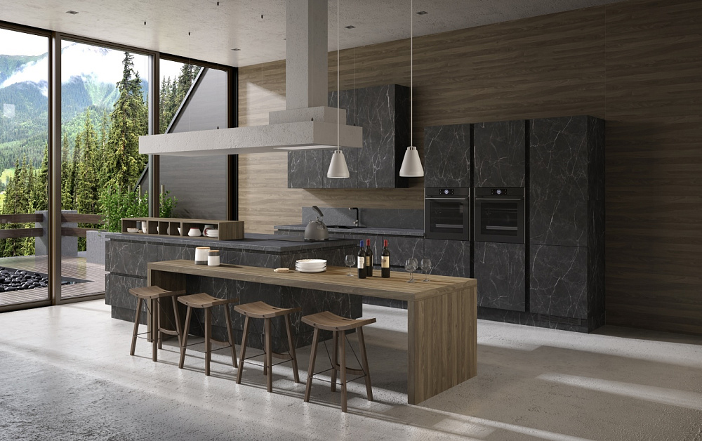 Кухня Ноа Лофт (мрамор)