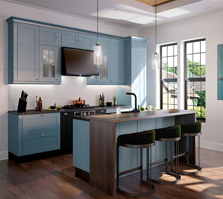 Кухня Эрика в голубом