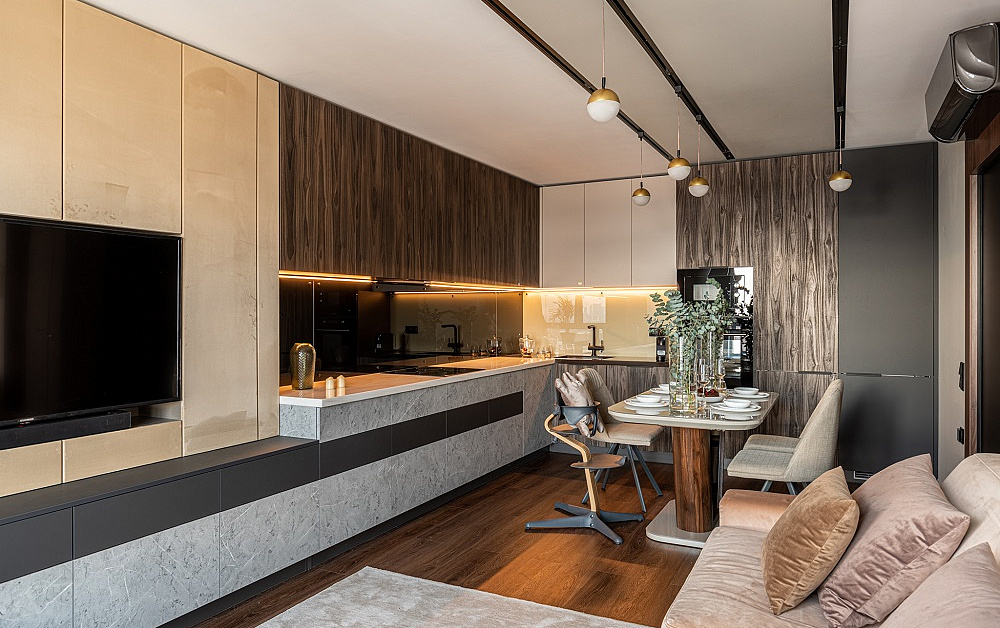 Древесно-песчаная кухня для ТВ-проекта «Квартирный Вопрос» 