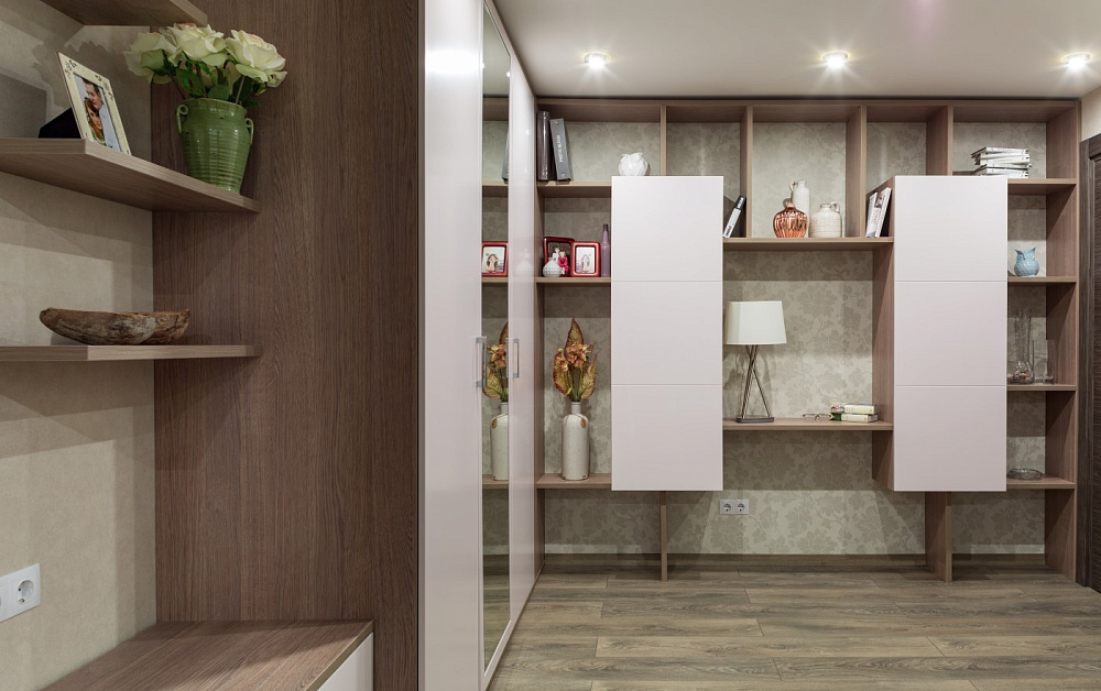 Гостиная и спальня в светлых тонах