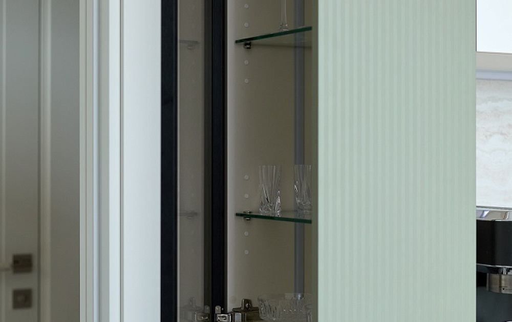 Кухня с фасадами с эффектом плиссировки