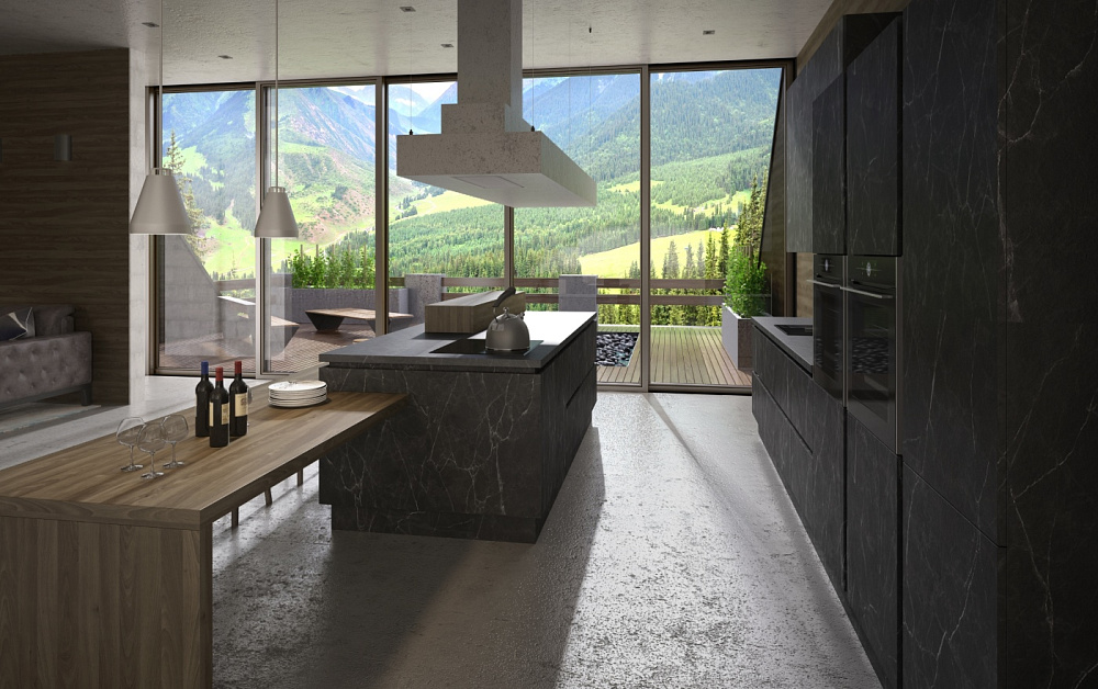 Кухня Ноа Лофт (мрамор)