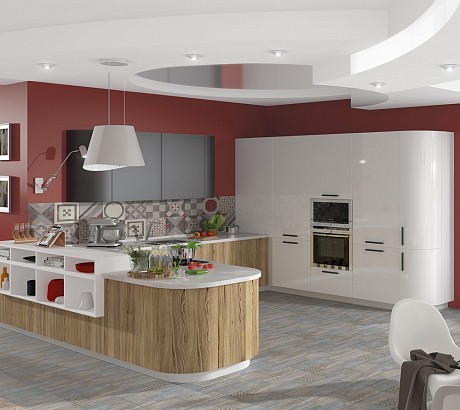 Кухня Эмма с радиусными элементами