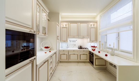 Бежевая кухня во Владивостоке