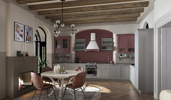 Светлая кухня в Сочи