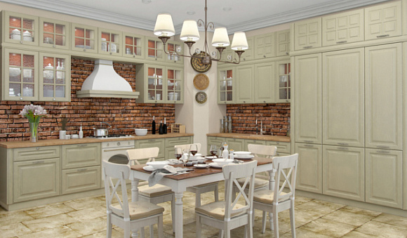 Светлая кухня в Екатеринбурге