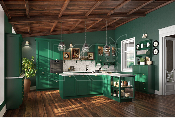 Дизайн классических угловых кухонь