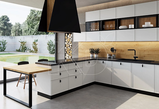 Белая кухня в стиле Модерн