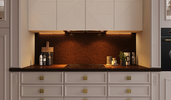 Светлая кухня в Екатеринбурге