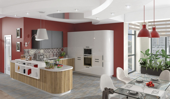 Кому подойдет П-образная кухня?