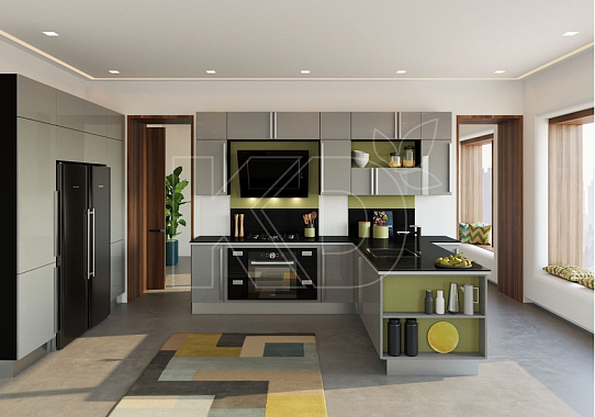 цвет угловой кухни