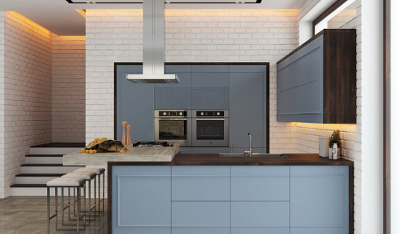 Синяя кухня в Казани