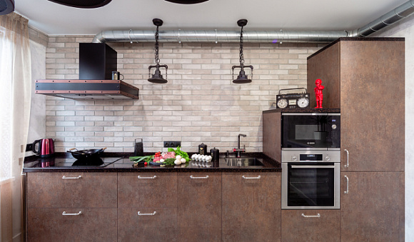 Коричневая кухня в Санкт-Петербурге