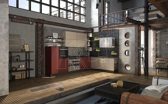 Угловая кухня в стиле модерн