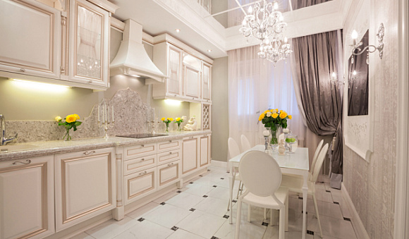 Бежевая кухня во Владикавказе