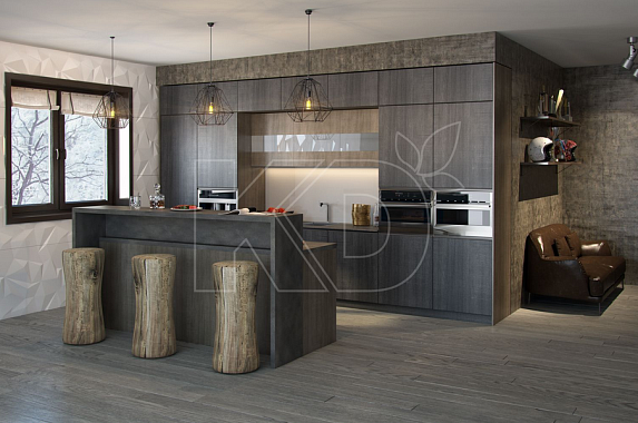 Черная кухня в стиле модерн