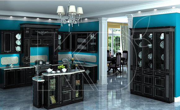 Угловые кухни черного цвета