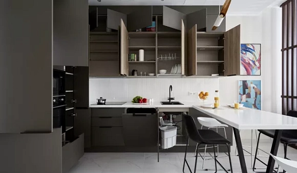 Коричневая кухня в Анапе