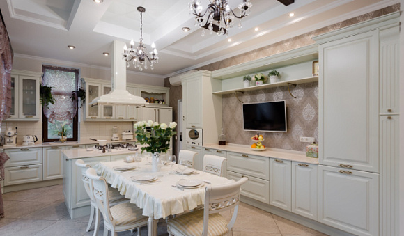 Бежевая кухня в Нальчике