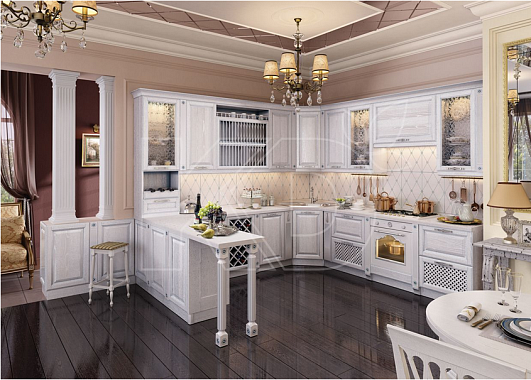Дизайн классических угловых кухонь