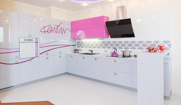 Фотопечать на фасадах кухни