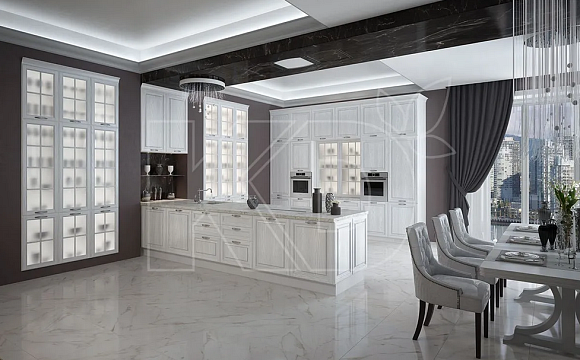 Фасады кухни классика с патиной