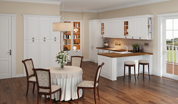 Светлая кухня в Санкт-Петербурге