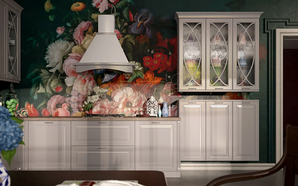 Фасады кухни классика с патиной