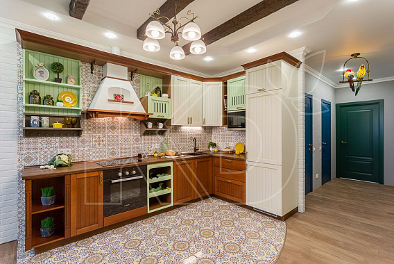 Угловые кухни для дачи