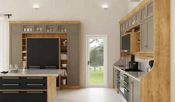 Коричневая кухня в Клину