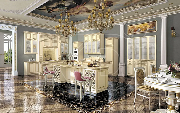 Гарнитур для кухни из массива в магазине